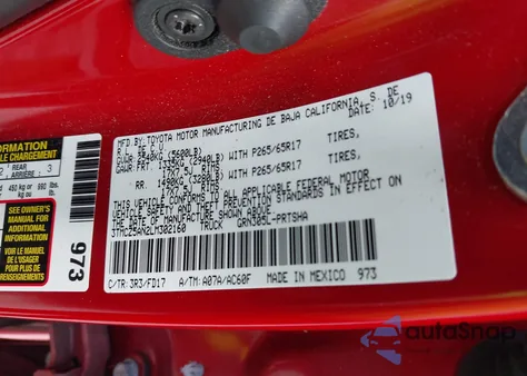 2020 Toyota Tacoma Trd Sport z USA, uszkodzony, nr VIN 3TMCZ5AN2LM302160